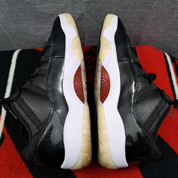 %Size 14 Nike Air Jordan 11 Retro Low 72-10  Black White AV2187-001 / AJ2 main image 5